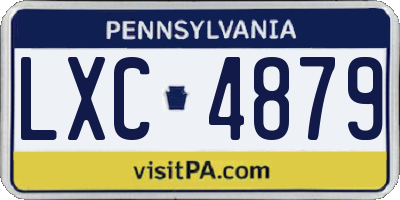 PA license plate LXC4879