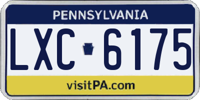 PA license plate LXC6175