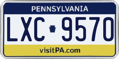 PA license plate LXC9570