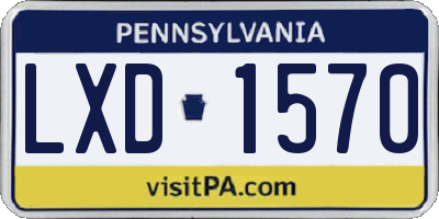 PA license plate LXD1570