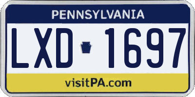 PA license plate LXD1697