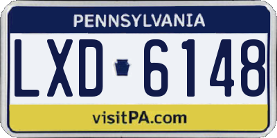PA license plate LXD6148