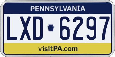 PA license plate LXD6297