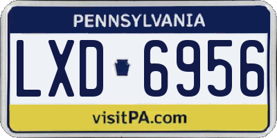 PA license plate LXD6956