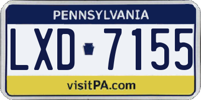PA license plate LXD7155