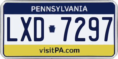 PA license plate LXD7297
