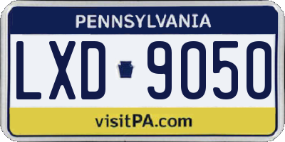 PA license plate LXD9050