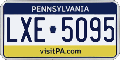 PA license plate LXE5095