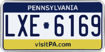 PA license plate LXE6169