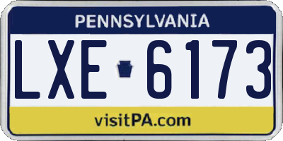 PA license plate LXE6173