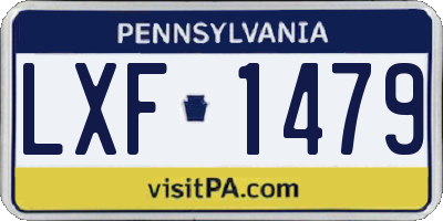 PA license plate LXF1479