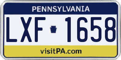 PA license plate LXF1658