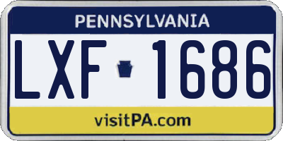 PA license plate LXF1686