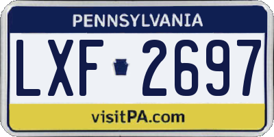 PA license plate LXF2697