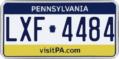 PA license plate LXF4484