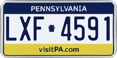 PA license plate LXF4591