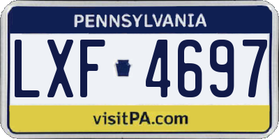 PA license plate LXF4697