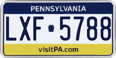 PA license plate LXF5788