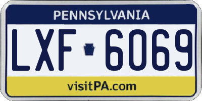 PA license plate LXF6069