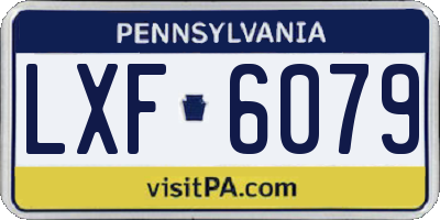 PA license plate LXF6079