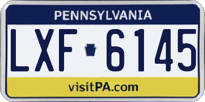 PA license plate LXF6145