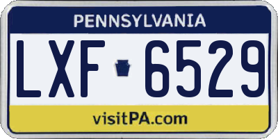 PA license plate LXF6529