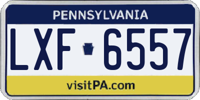 PA license plate LXF6557
