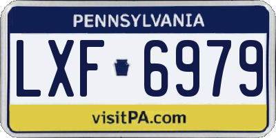 PA license plate LXF6979
