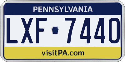 PA license plate LXF7440