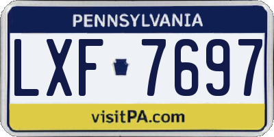 PA license plate LXF7697
