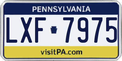 PA license plate LXF7975