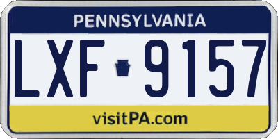 PA license plate LXF9157