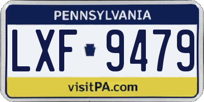 PA license plate LXF9479