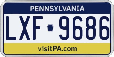 PA license plate LXF9686