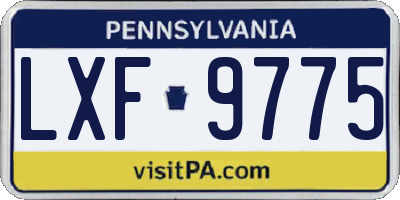 PA license plate LXF9775