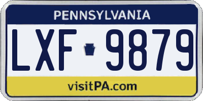 PA license plate LXF9879