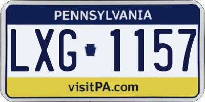 PA license plate LXG1157