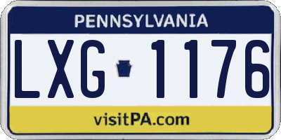 PA license plate LXG1176