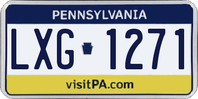 PA license plate LXG1271