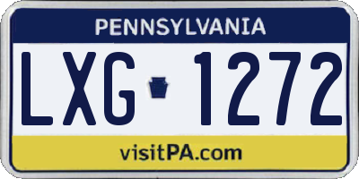 PA license plate LXG1272