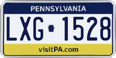 PA license plate LXG1528