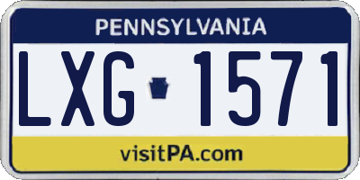 PA license plate LXG1571