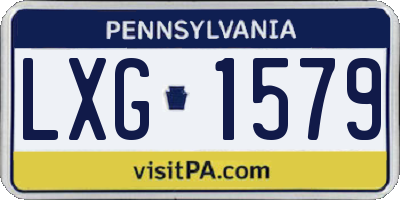 PA license plate LXG1579
