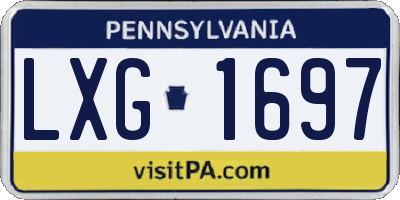 PA license plate LXG1697