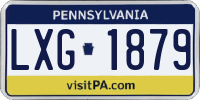 PA license plate LXG1879