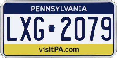 PA license plate LXG2079