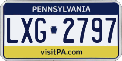 PA license plate LXG2797