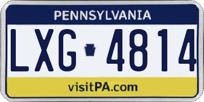 PA license plate LXG4814