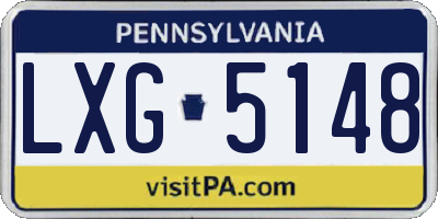 PA license plate LXG5148