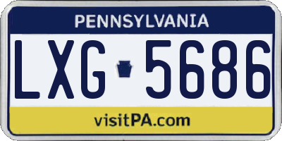 PA license plate LXG5686